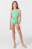 GIRL'S DAWNBREAK RIB KNOT FRONT ONE-PIECE sold by O'Neill