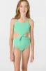 GIRL'S DAWNBREAK RIB KNOT FRONT ONE-PIECE sold by O'Neill