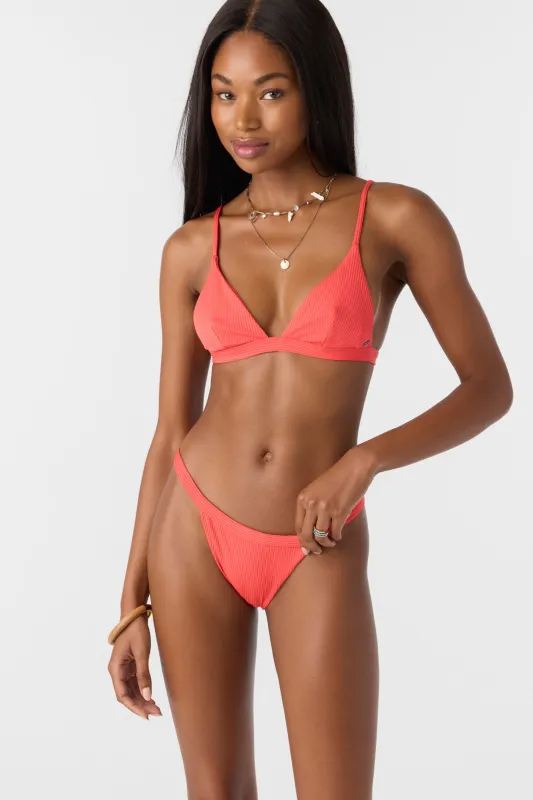 SALTWATER SOLIDS RIB SEASIDE TRIANGLE TOP sold by O'Neill
