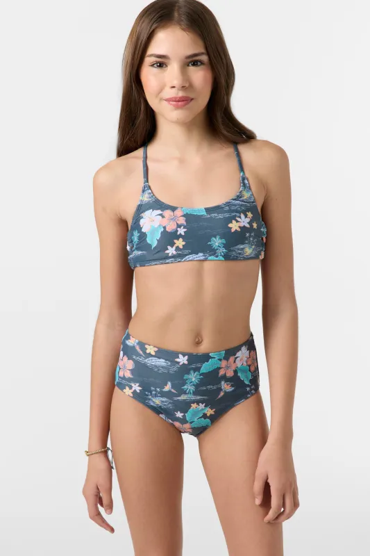 GIRL'S PARADISE PARROT STRAPPY BRALETTE TOP SET sold by O'Neill