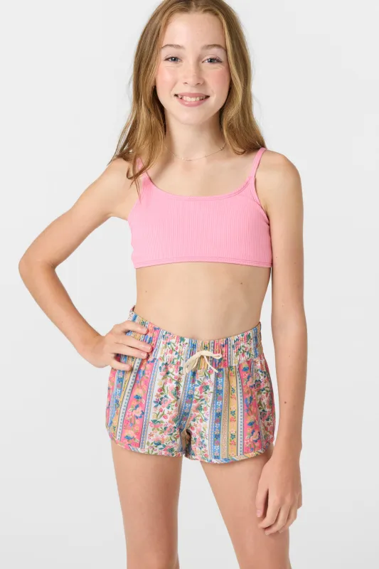 Girl's Balboa Printed 2" Elastic Boardshorts made by O'Neill