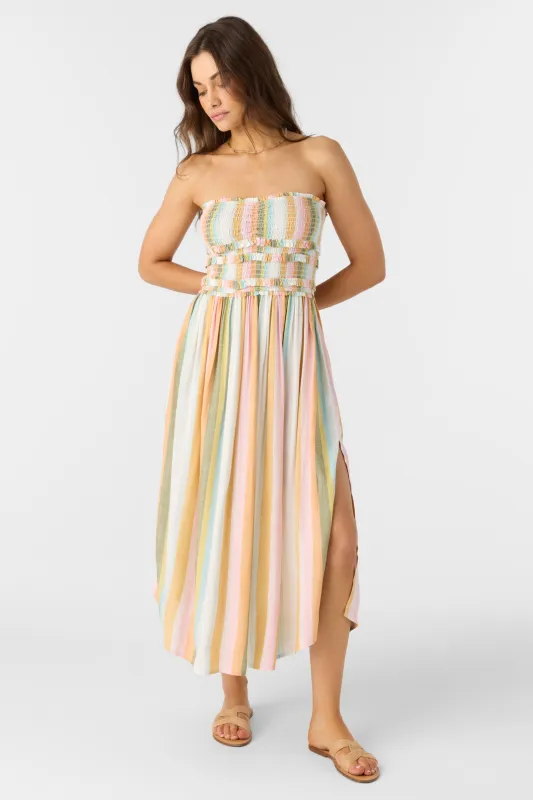 Devyn Low Tide Stripe Midi Dress sold by O'Neill