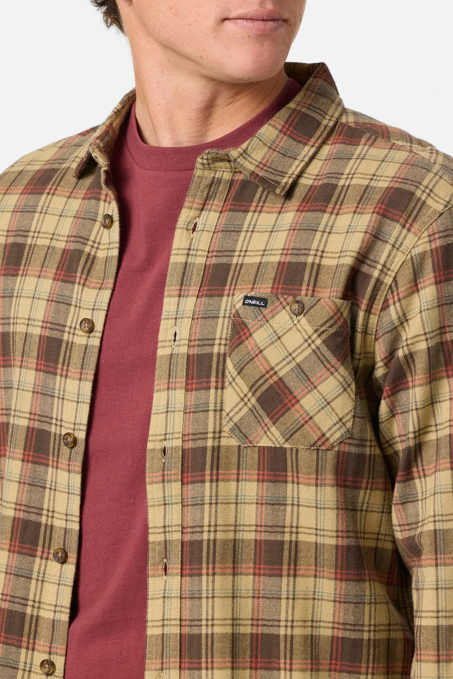 Redmond Plaid Flannel Standard Fit Long Sleeve Shirt sold by O'Neill product image thumbnail 4