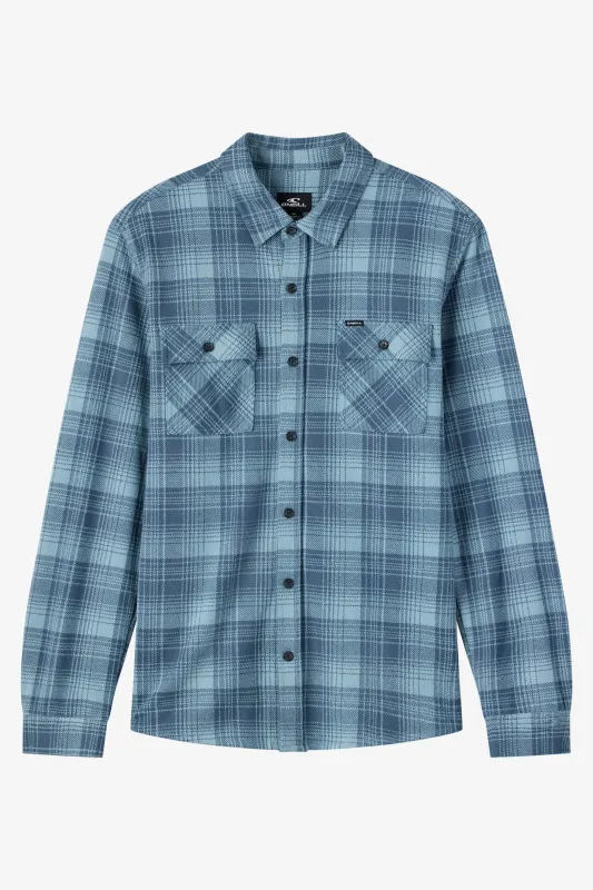 Sutton Knit Plaid Standard Fit Long Sleeve Shirt made by O'Neill