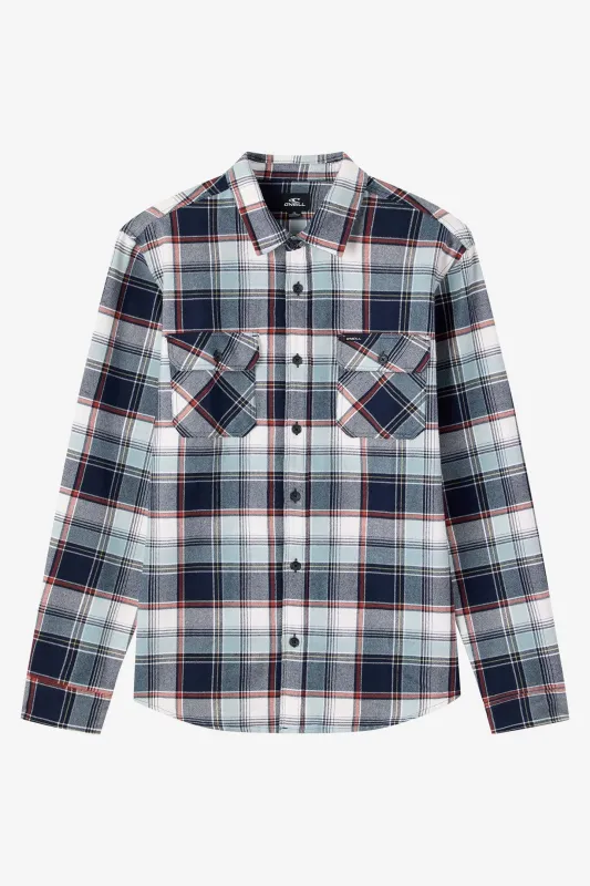 WINSLOW PLAID FLANNEL STANDARD FIT LONG SLEEVE SHIRT sold by O'Neill