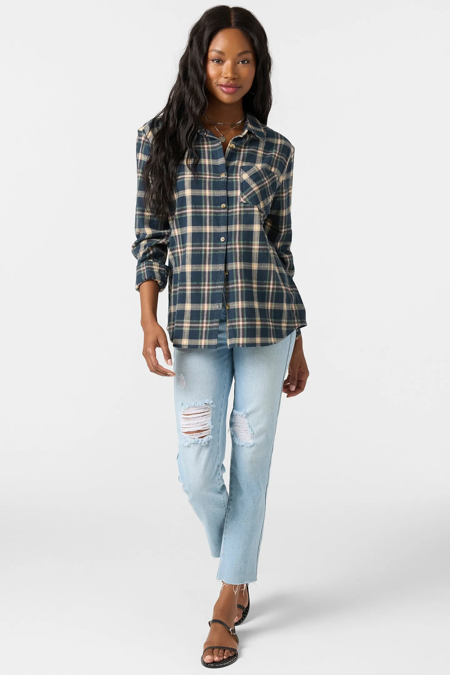 Logan Flannel Long Sleeve Top sold by O'Neill product image thumbnail 3