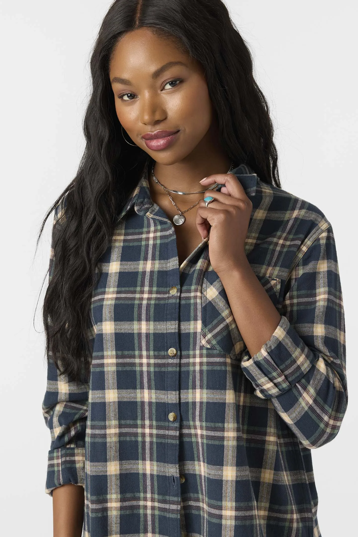 Logan Flannel Long Sleeve Top sold by O'Neill product image thumbnail 4