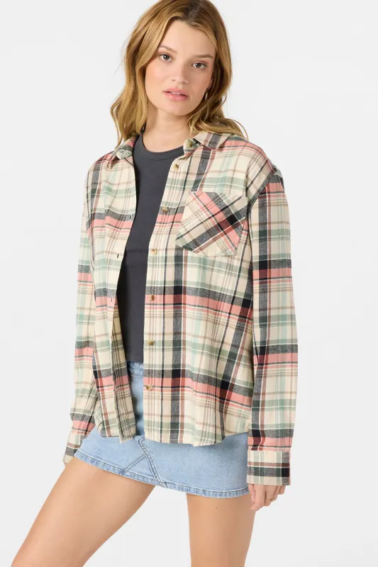 Logan Flannel Long Sleeve Top sold by O'Neill