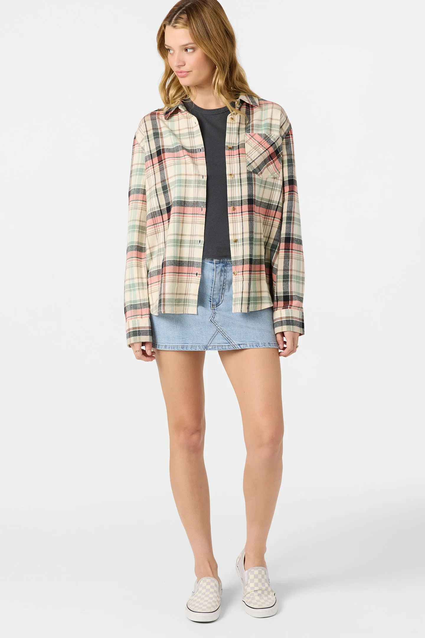 Logan Flannel Long Sleeve Top sold by O'Neill product image thumbnail 3