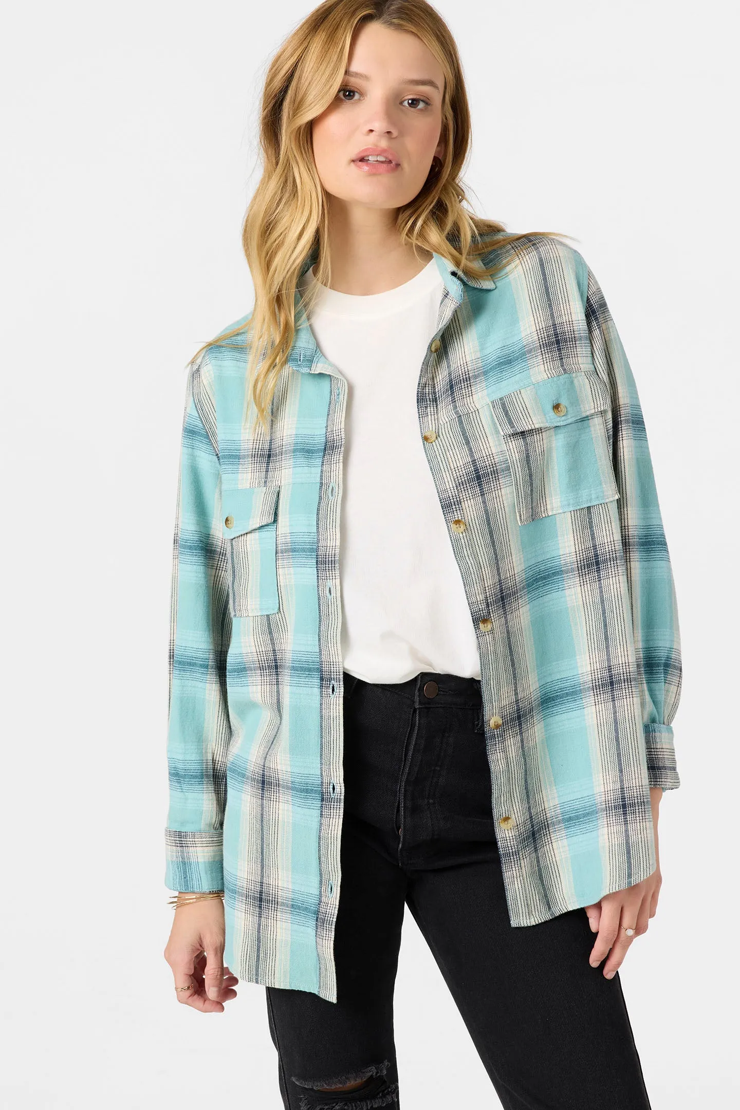 Brooks Flannel Long Sleeve Top sold by O'Neill