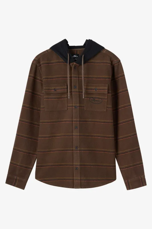 Archer Hooded Flannel Standard Fit Long Sleeve Shirt sold by O'Neill