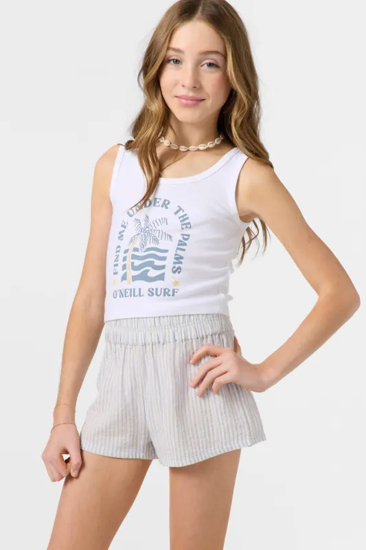 Girl's Gabi Stripe Beach Shorts sold by O'Neill