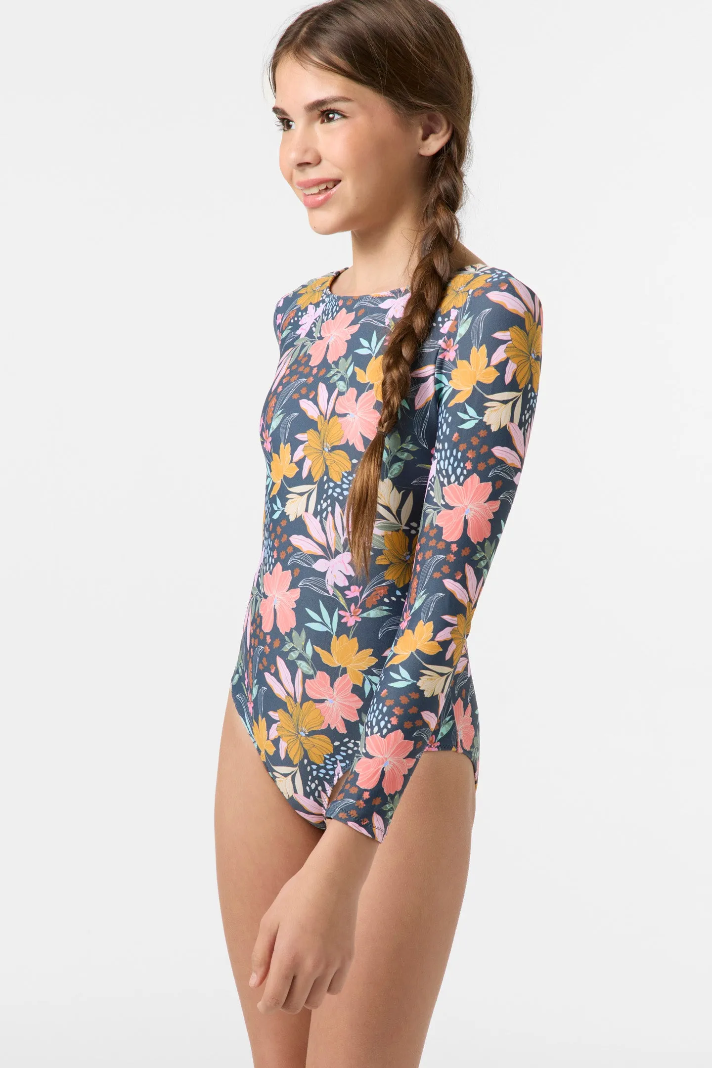 Girl's Mila Floral Twist Back Surf Suit sold by O'Neill product image thumbnail 4
