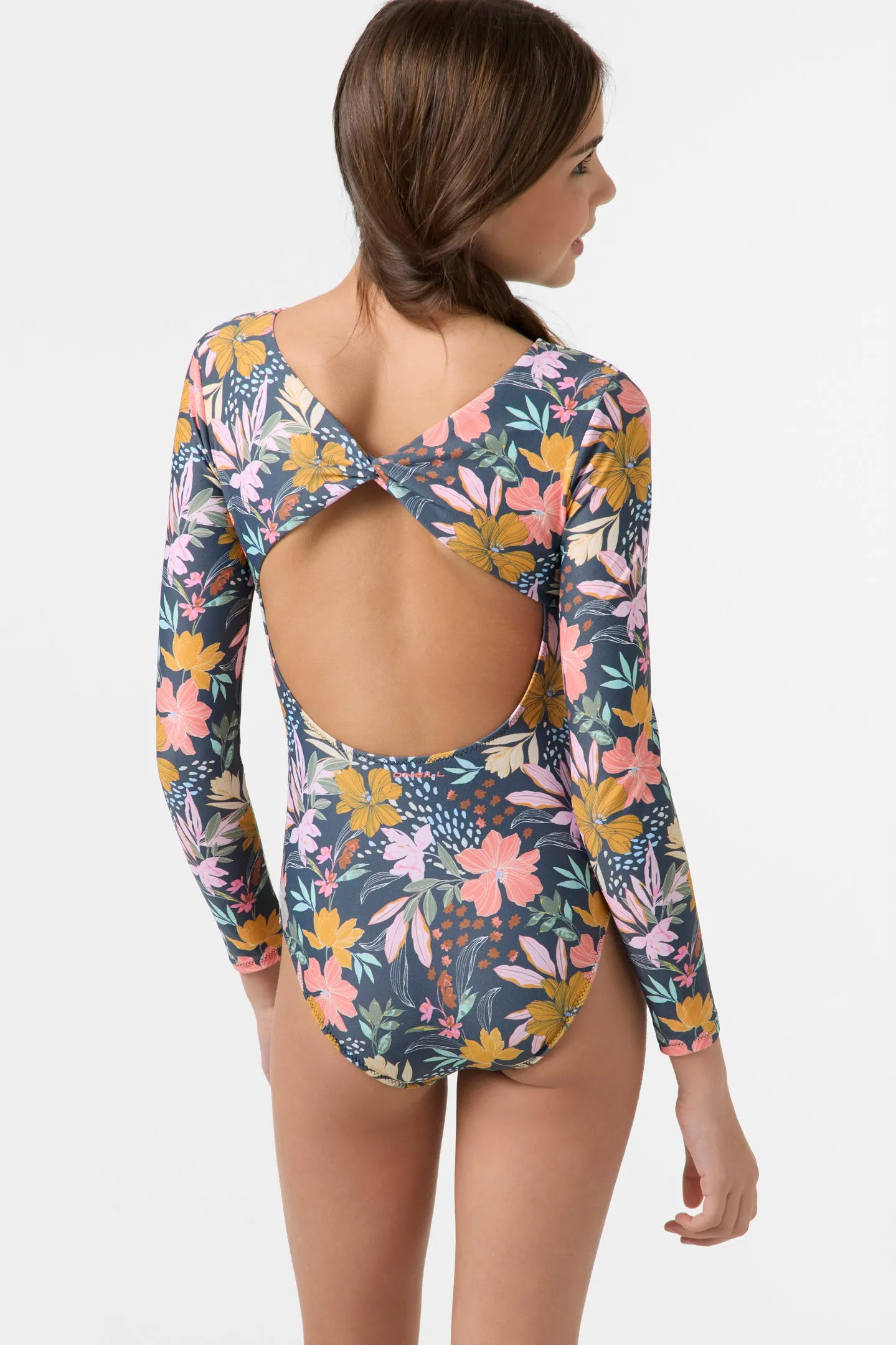 Girl's Mila Floral Twist Back Surf Suit sold by O'Neill product image thumbnail 2
