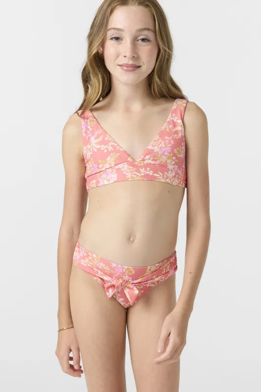 GIRL'S NAYOMI FLORAL FIXED TRI TOP SET sold by O'Neill