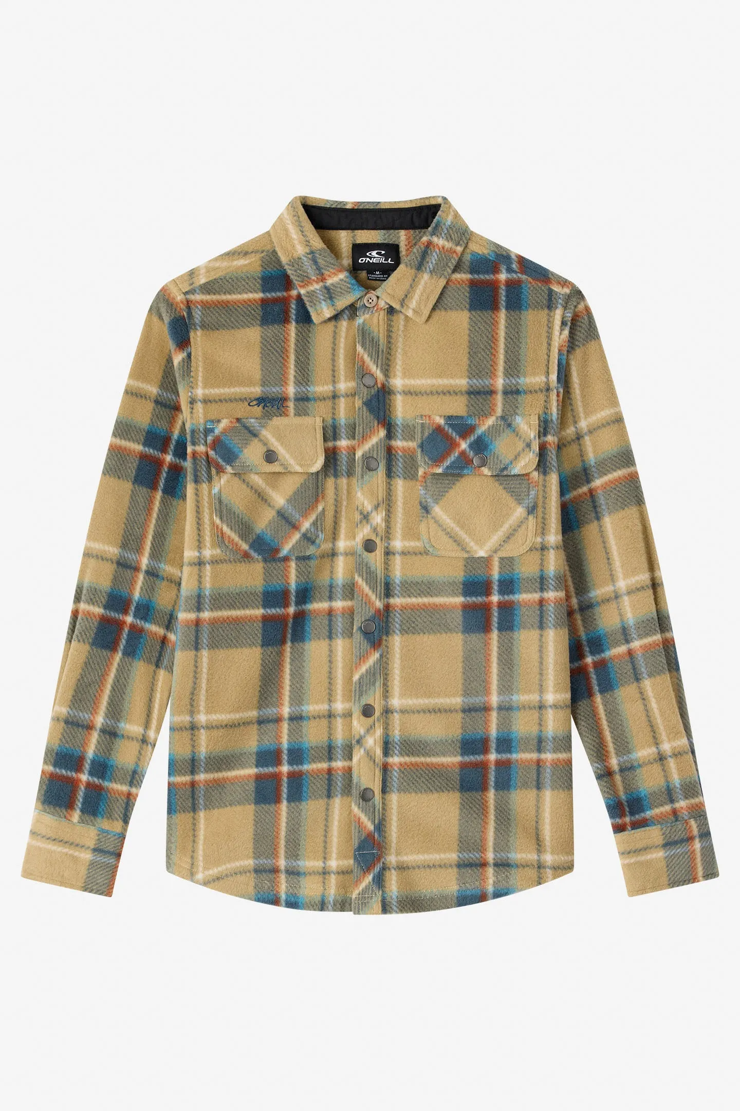 Boy's Glacier Plaid Superfleece Long Sleeve Shirt sold by O'Neill
