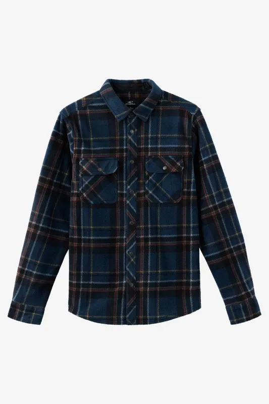 GLACIER PLAID SUPERFLEECE STANDARD FIT LONG SLEEVE SHIRT sold by O'Neill