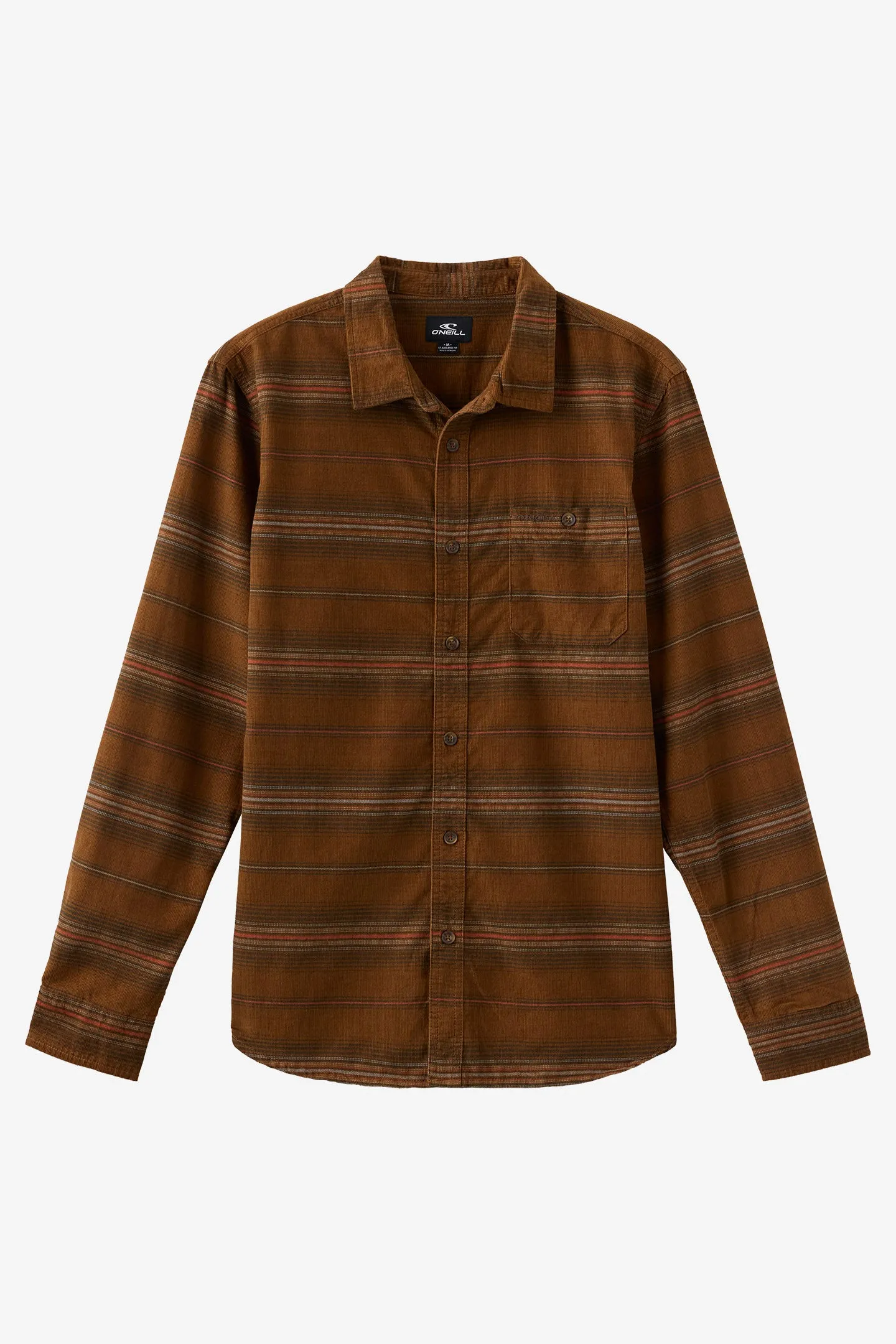 Caruso Stripe Cord Standard Fit Long Sleeve Shirt sold by O'Neill
