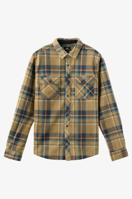 GLACIER PLAID SUPERFLEECE STANDARD FIT LONG SLEEVE SHIRT sold by O'Neill