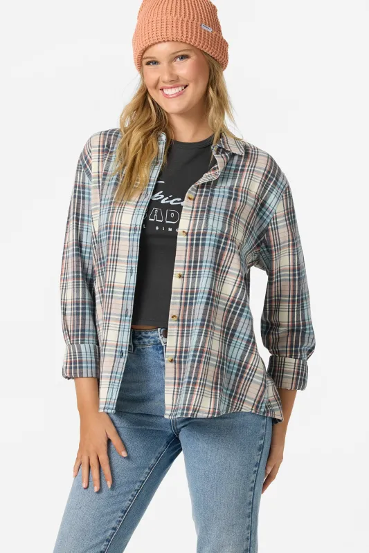 Logan Flannel Long Sleeve Top sold by O'Neill