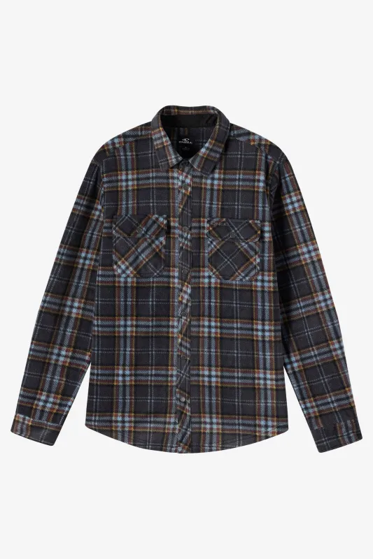 Glacier Plaid Superfleece Standard Fit Long Sleeve Shirt sold by O'Neill