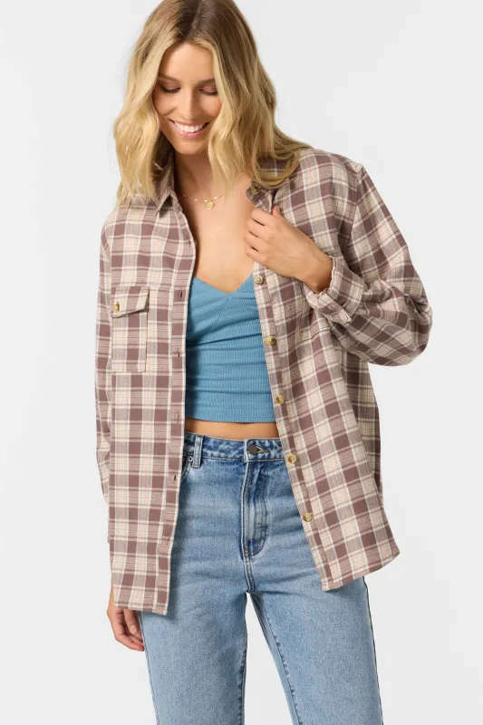 Brooks Flannel Long Sleeve Top sold by O'Neill