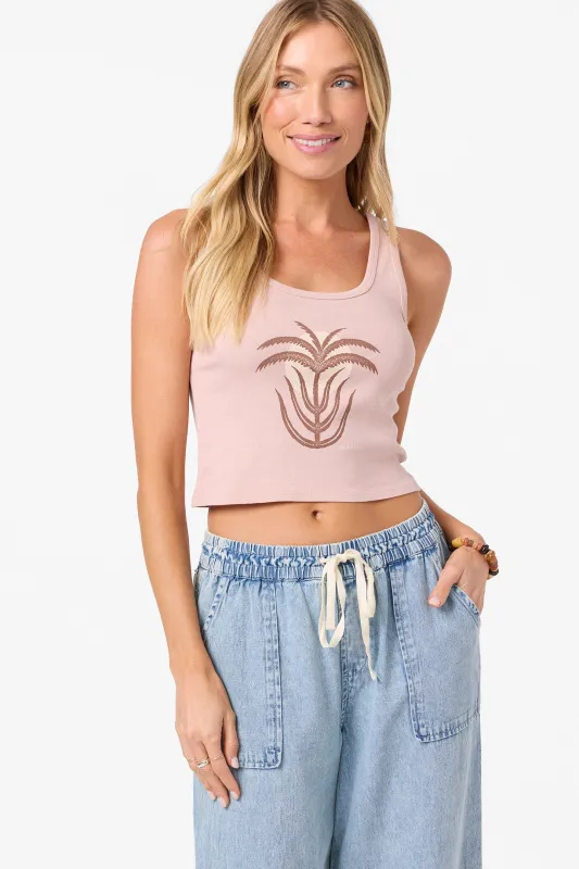 Palm Sun Scoop Neck Tank made by O'Neill