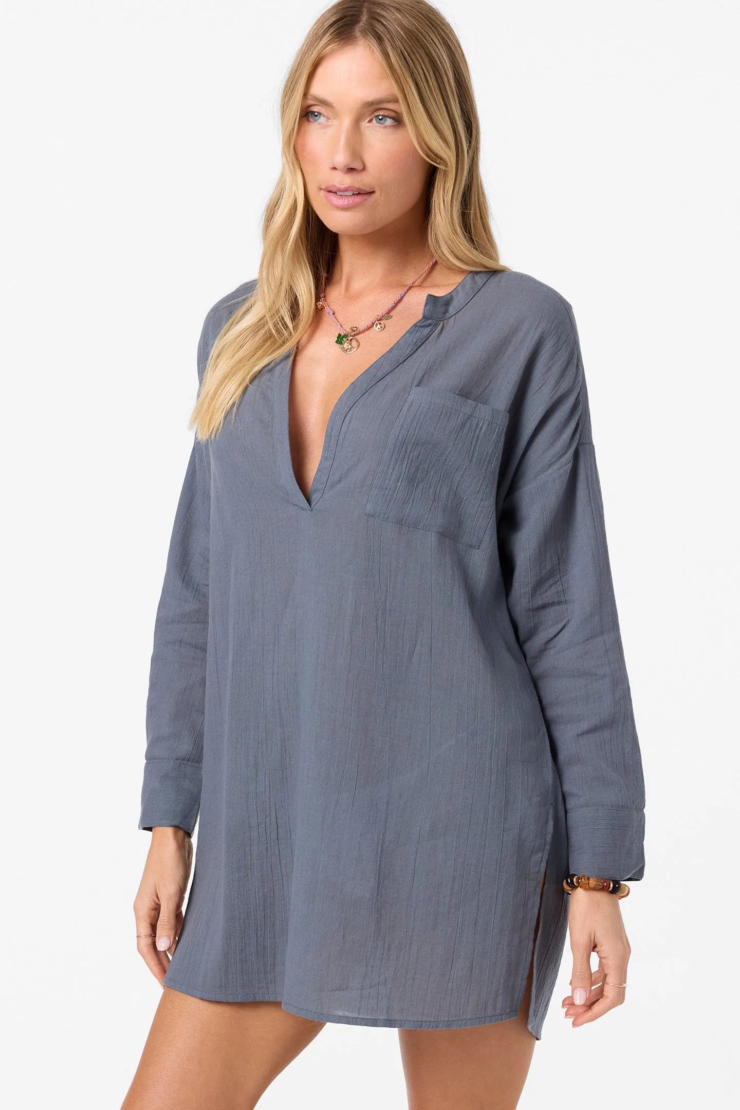 Belizin Long Sleeve Cover-Up Dress sold by O'Neill product image thumbnail 5