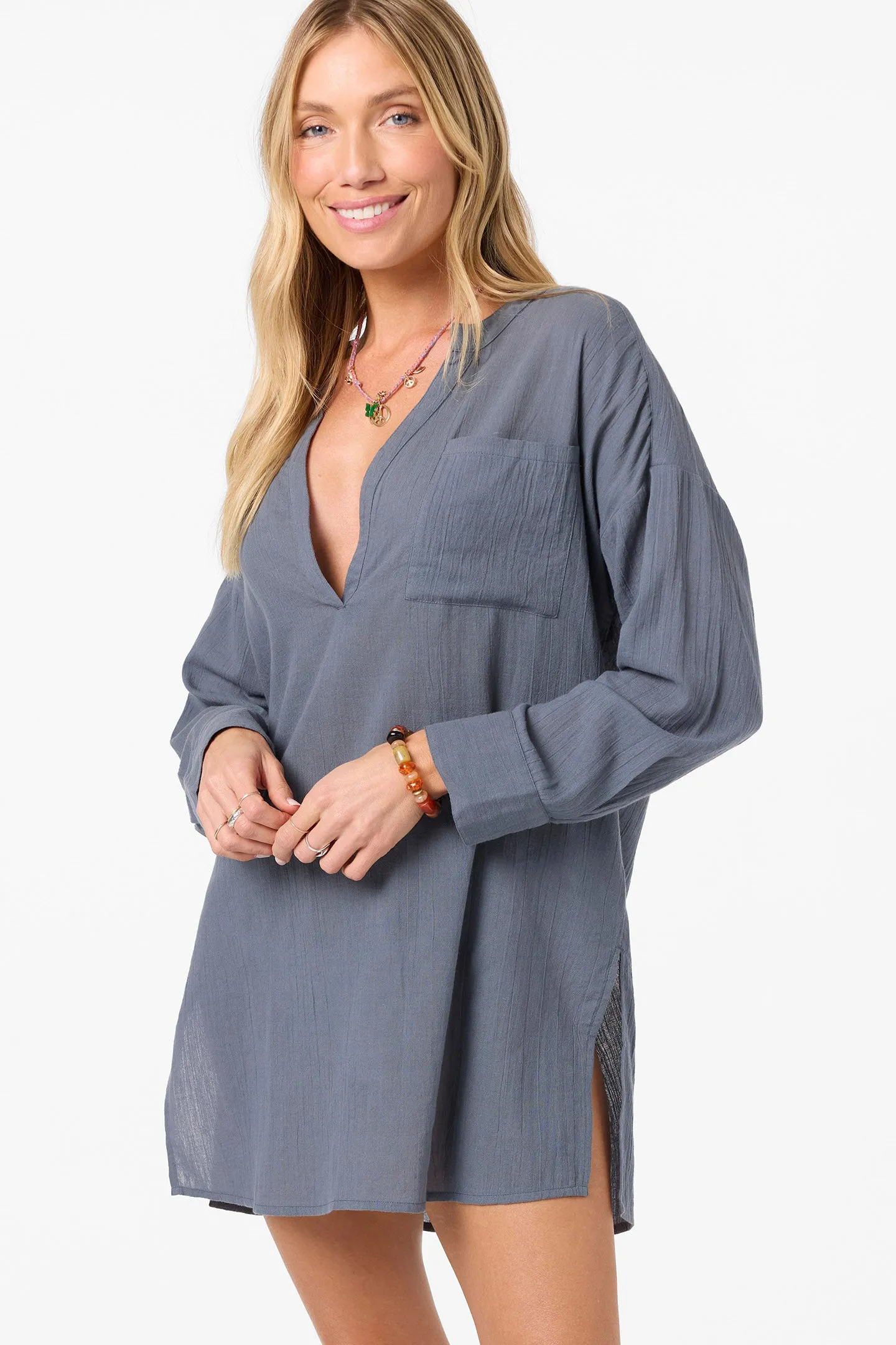 Belizin Long Sleeve Cover-Up Dress sold by O'Neill