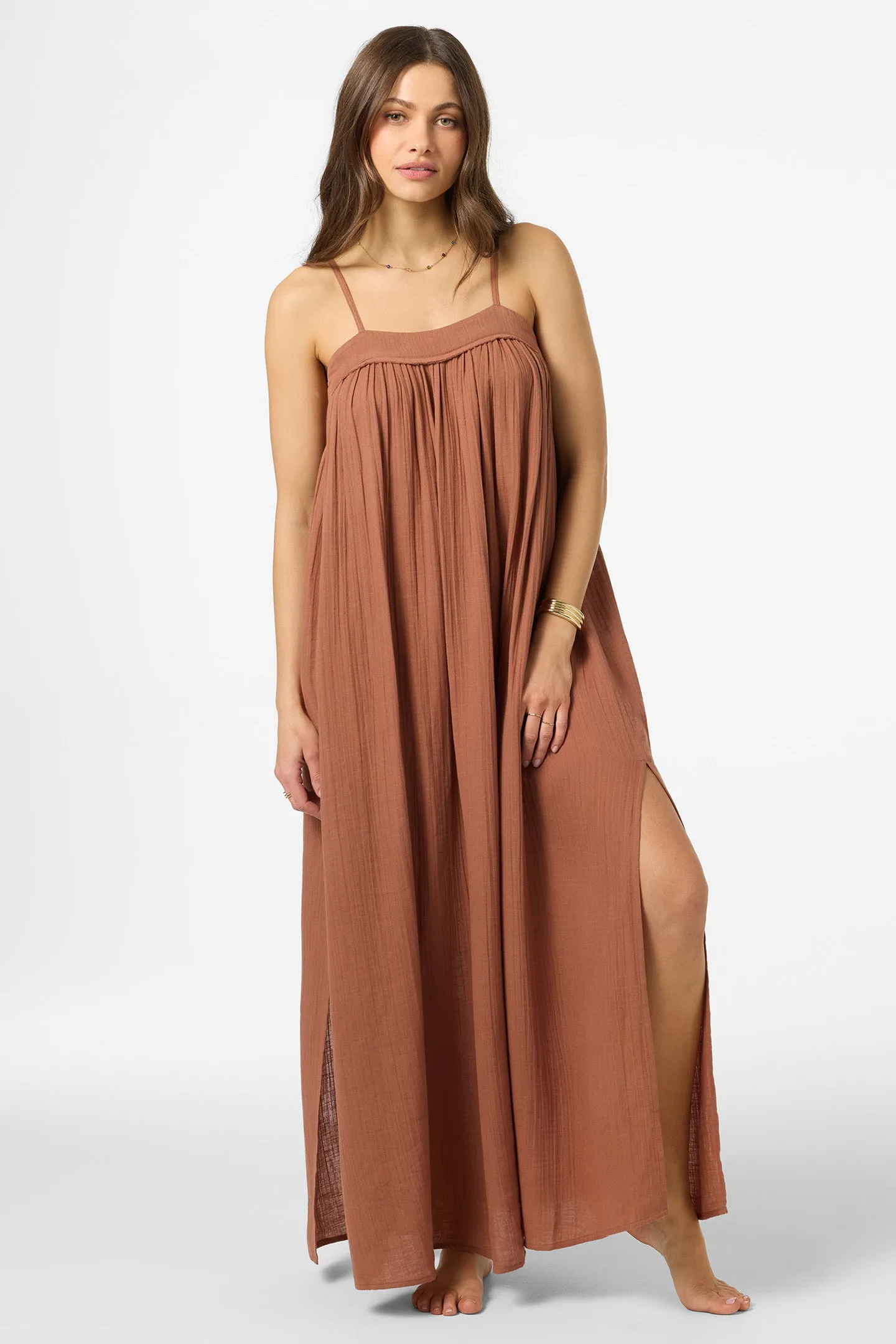 Saltwater Solids Sai Maxi Cover-Up Dress sold by O'Neill
