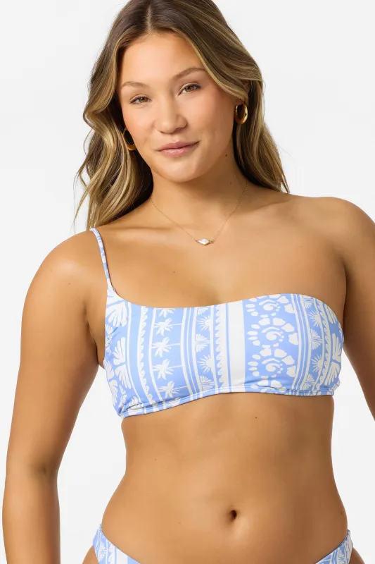 Surf Abstract Seal Beach One Shoulder Bandeau Top sold by O'Neill