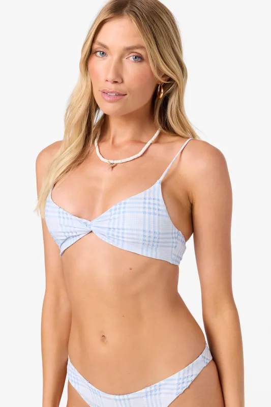 Catamaran Plaid Malibu Bralette Top sold by O'Neill