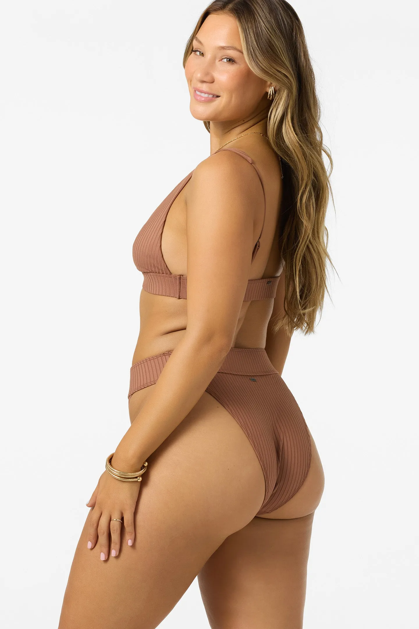 Shorebreak Rib Santa Barbara High Rise Cheeky Bottoms sold by O'Neill