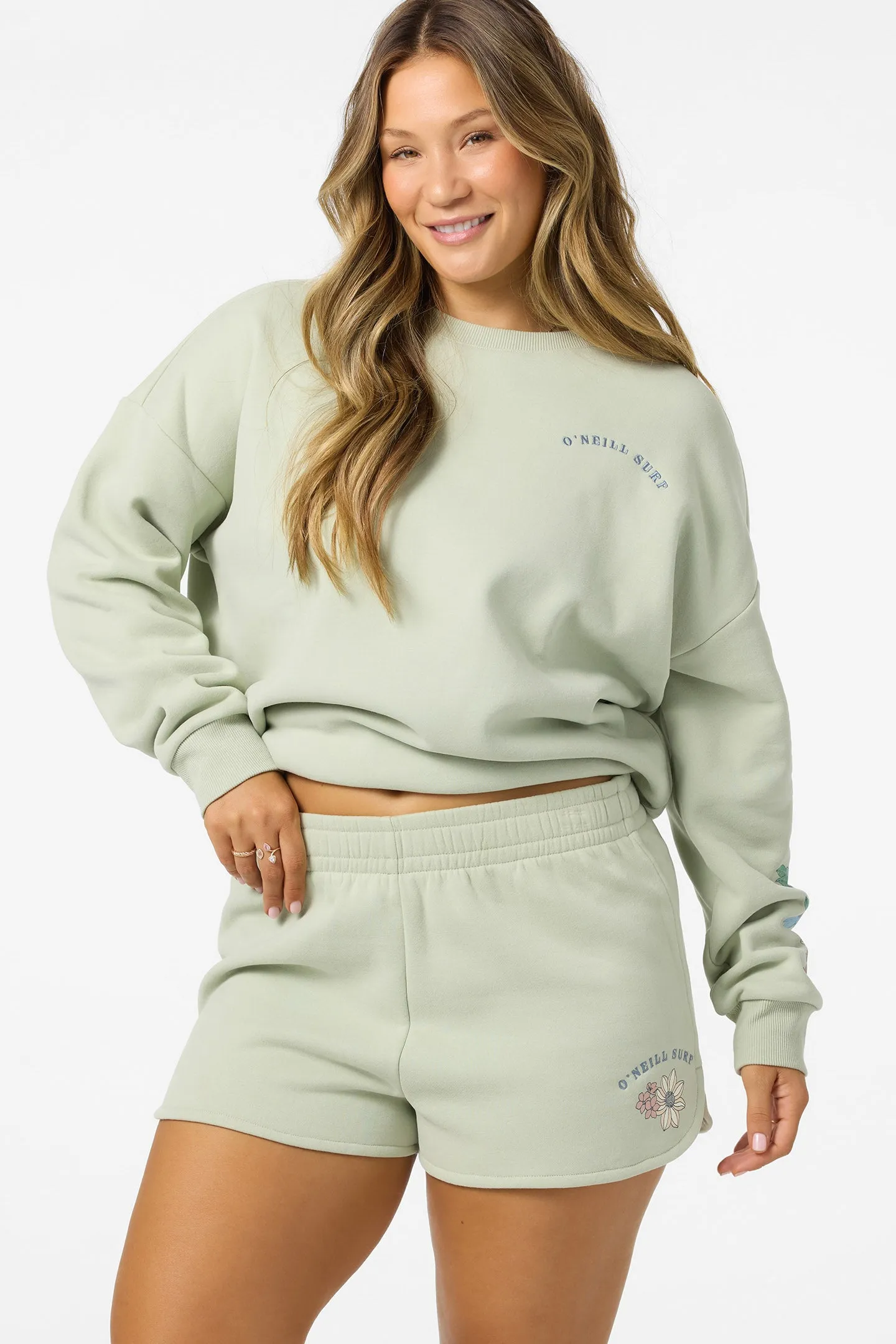 Petal Scallop Fleece Lounge Shorts sold by O'Neill