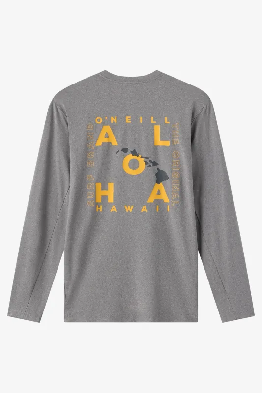 Hawaii Layout UPF Long Sleeve Standard Fit Tee made by O'Neill