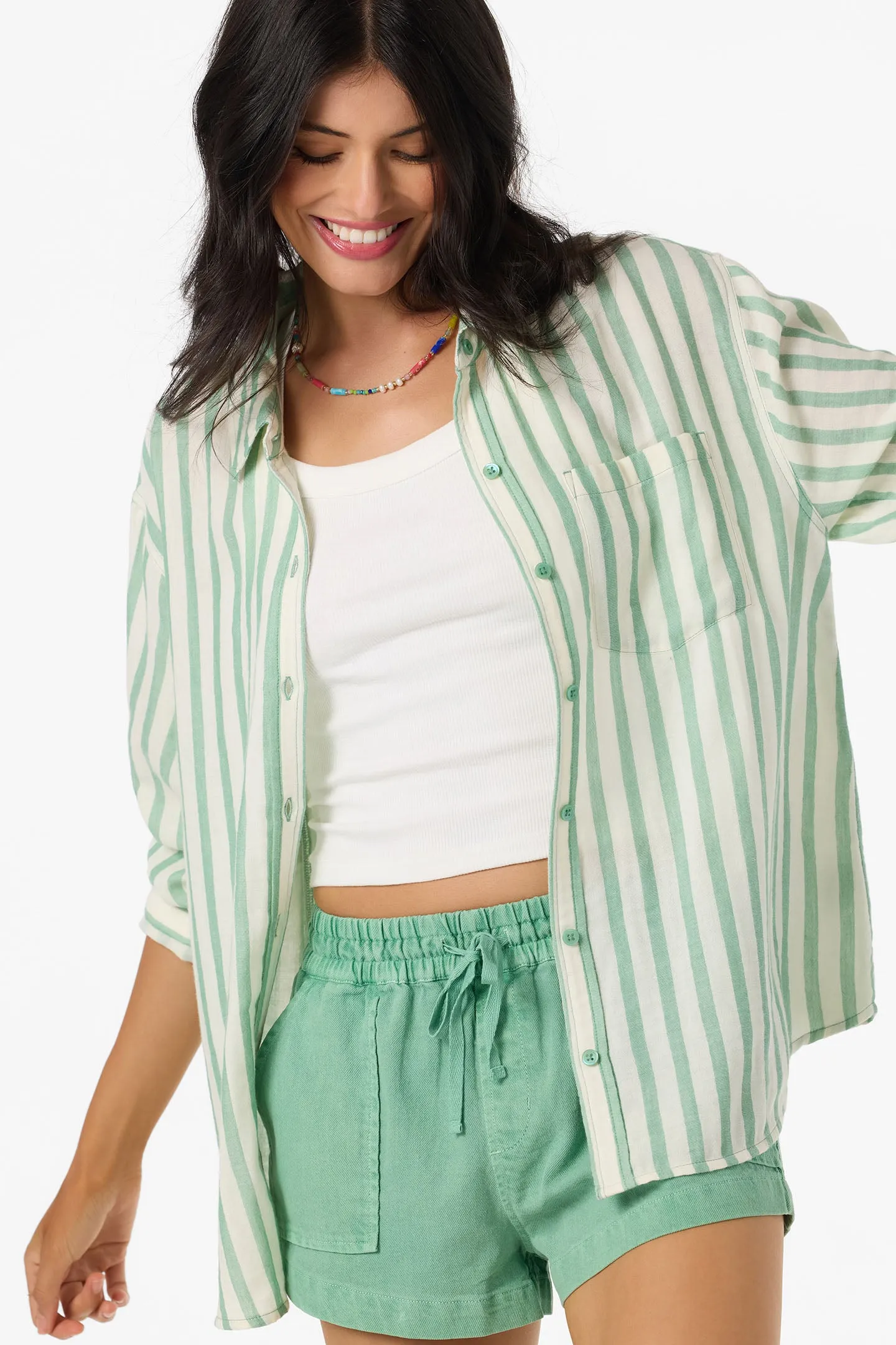 Leni Stripe Relaxed Long Sleeve Top sold by O'Neill product image thumbnail 4