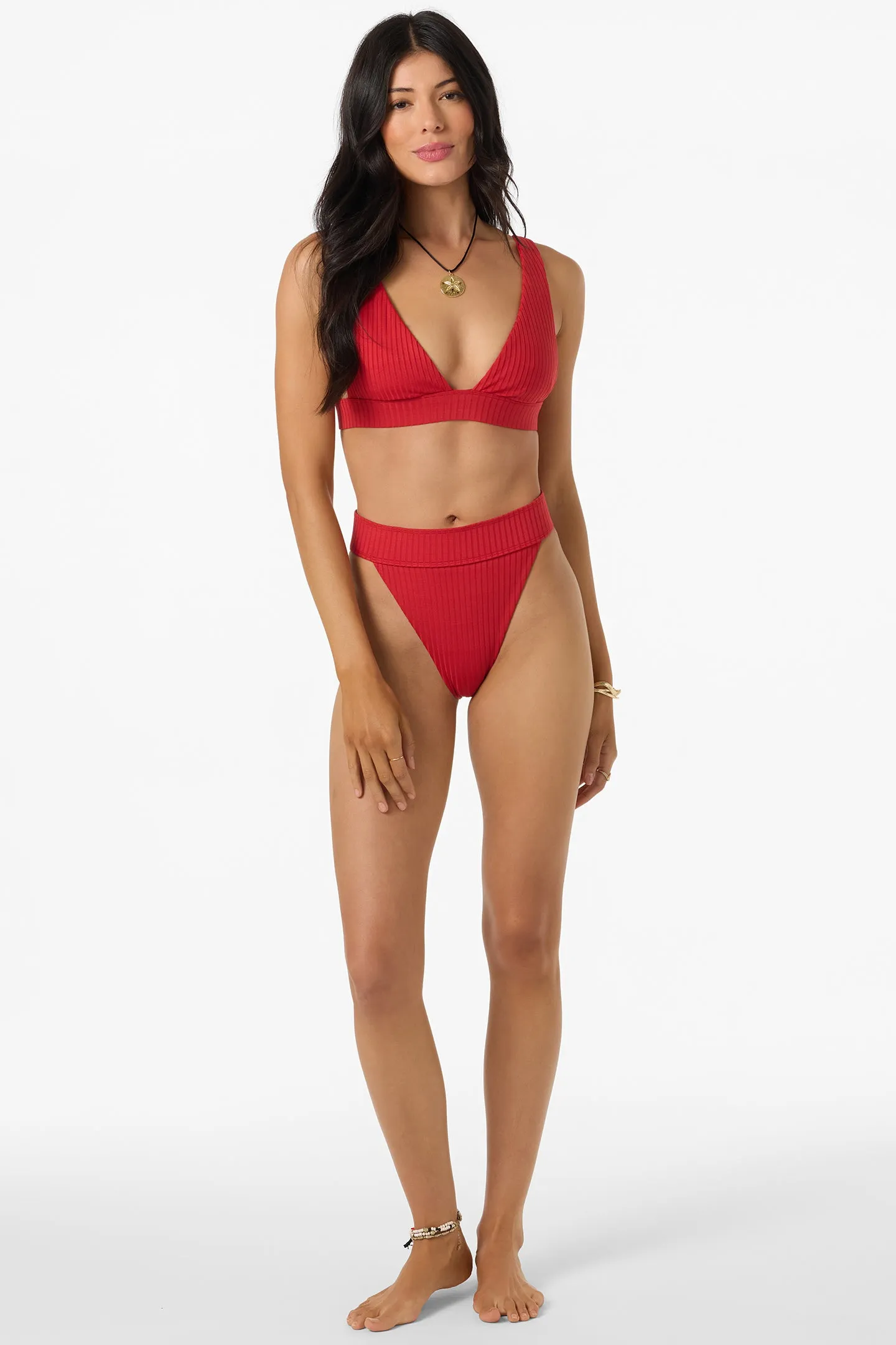 Shorebreak Rib Santa Barbara High Rise Cheeky Bottoms sold by O'Neill product image thumbnail 3