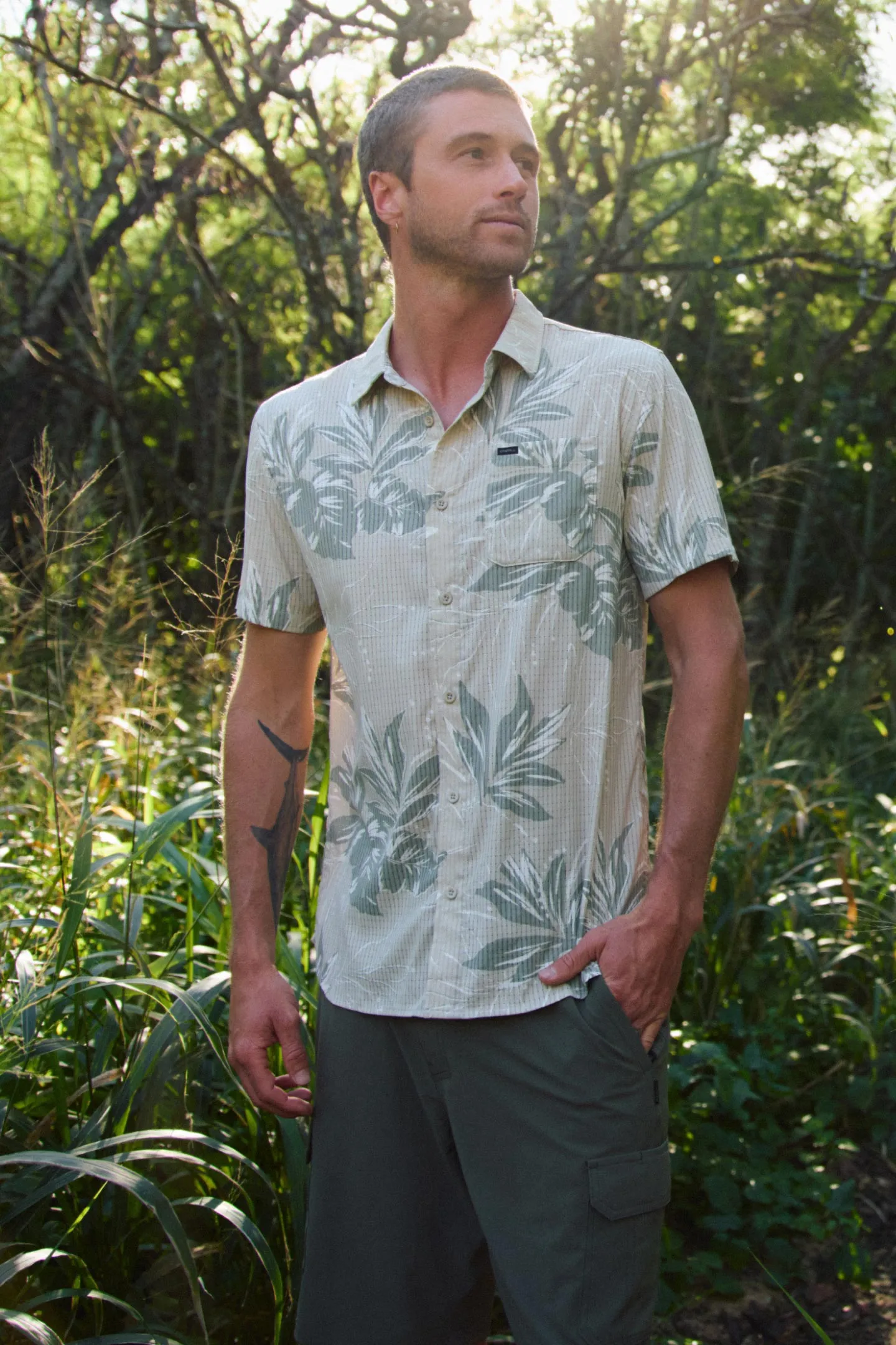 TRVLR Perforated Printed Standard Fit Shirt sold by O'Neill