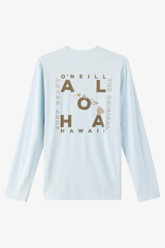 Hawaii Layout UPF Long Sleeve Shirt made by O'Neill
