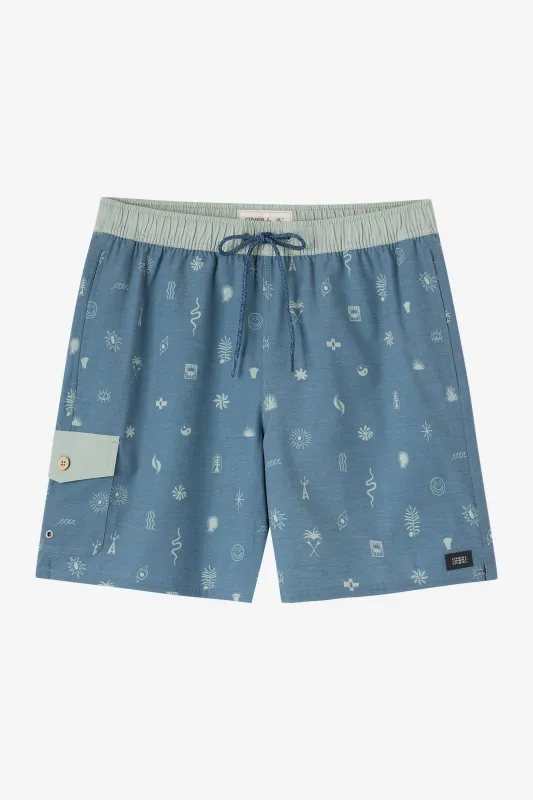Hermosa Retro Elastic Waist 17" Swim Trunks made by O'Neill