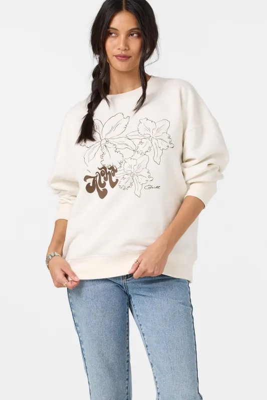 Ariah Hawaii Oversized Crew Neck Fleece made by O'Neill