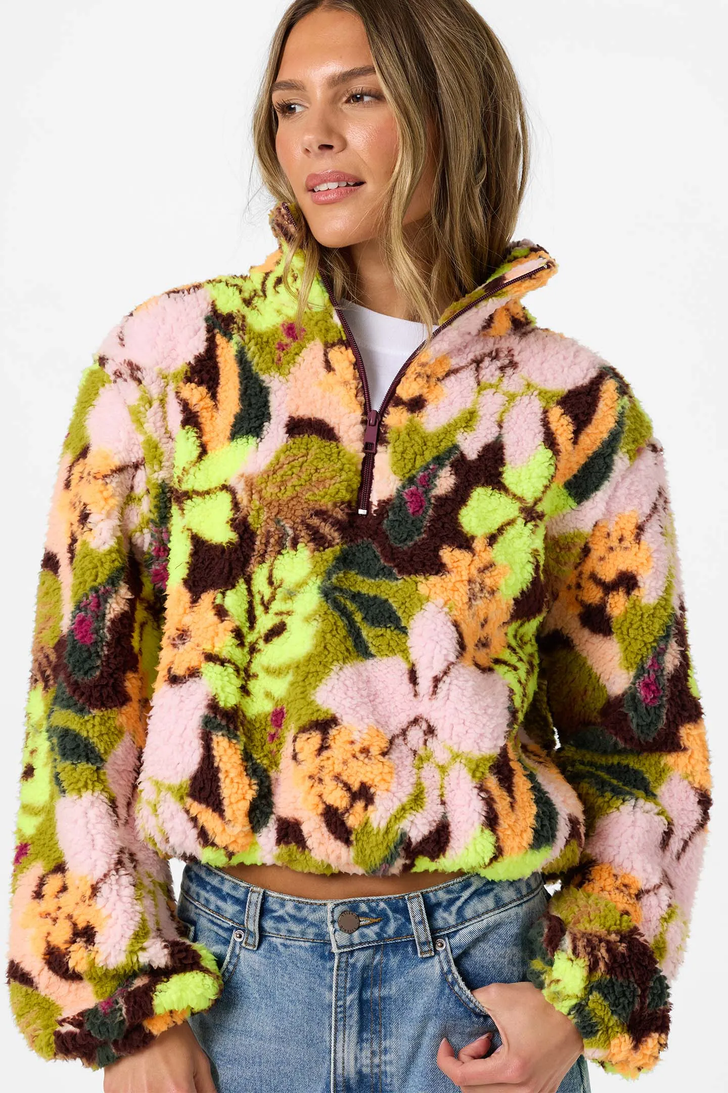 Kacey High Pile 1/2 Zip Jacket sold by O'Neill product image thumbnail 4
