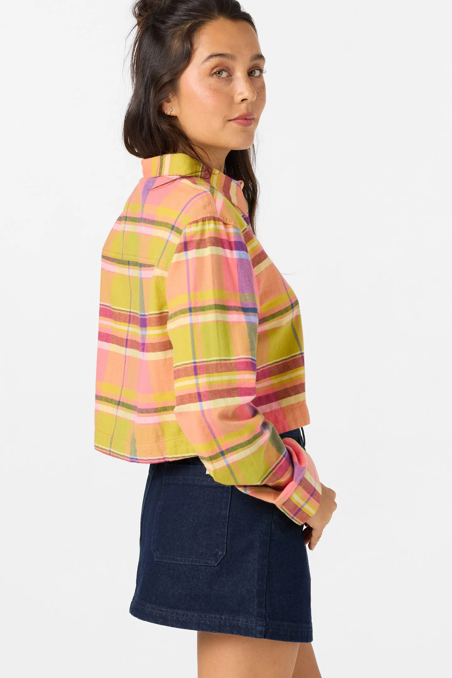 Pippa Flannel Crop Long Sleeve Shirt sold by O'Neill product image thumbnail 2