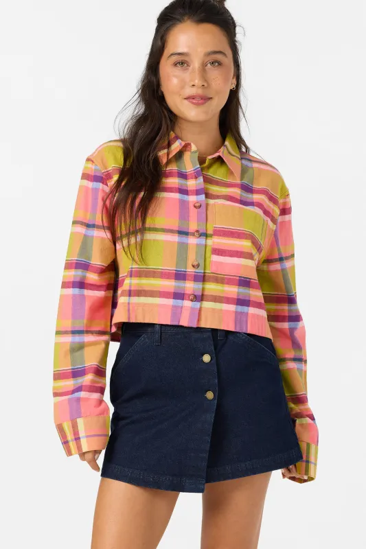 Pippa Flannel Crop Long Sleeve Shirt made by O'Neill