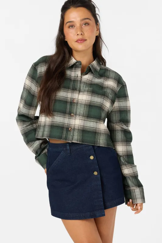 Pippa Sleeve Crop Flannel made by O'Neill