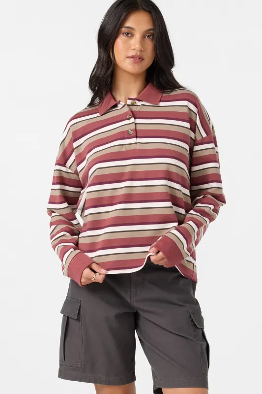 O'Riginals Kyra Long Sleeve Crop Polo Top made by O'Neill