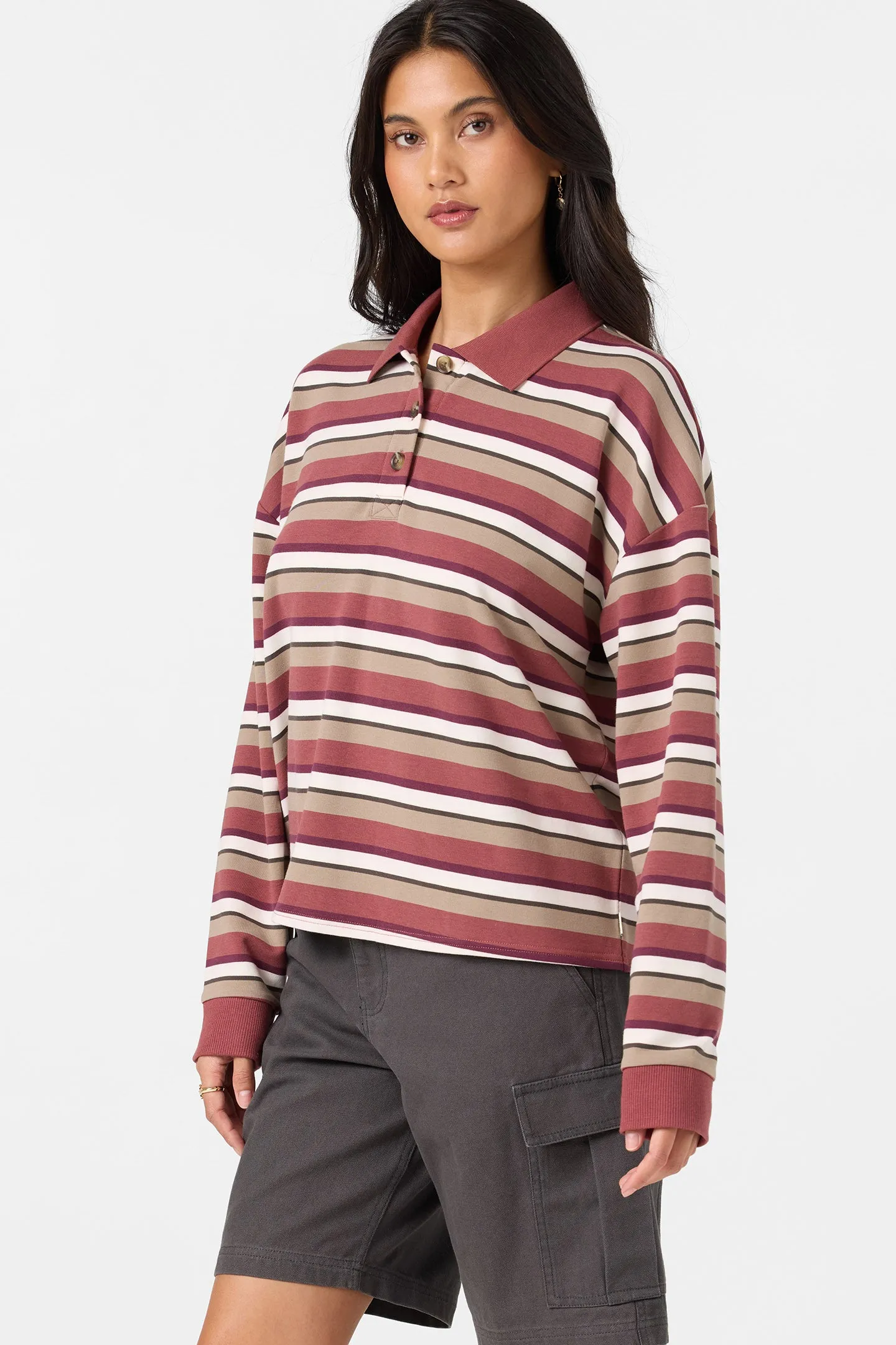 O'Riginals Kyra Long Sleeve Crop Polo Top sold by O'Neill product image thumbnail 5