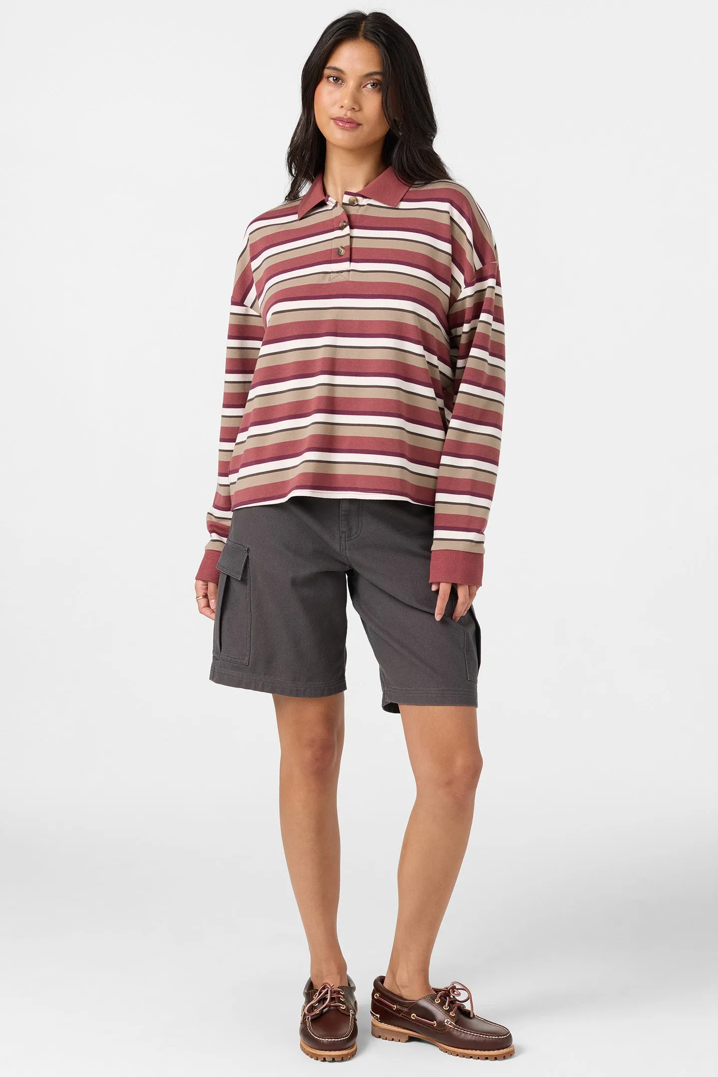 O'Riginals Kyra Long Sleeve Crop Polo Top sold by O'Neill product image thumbnail 3
