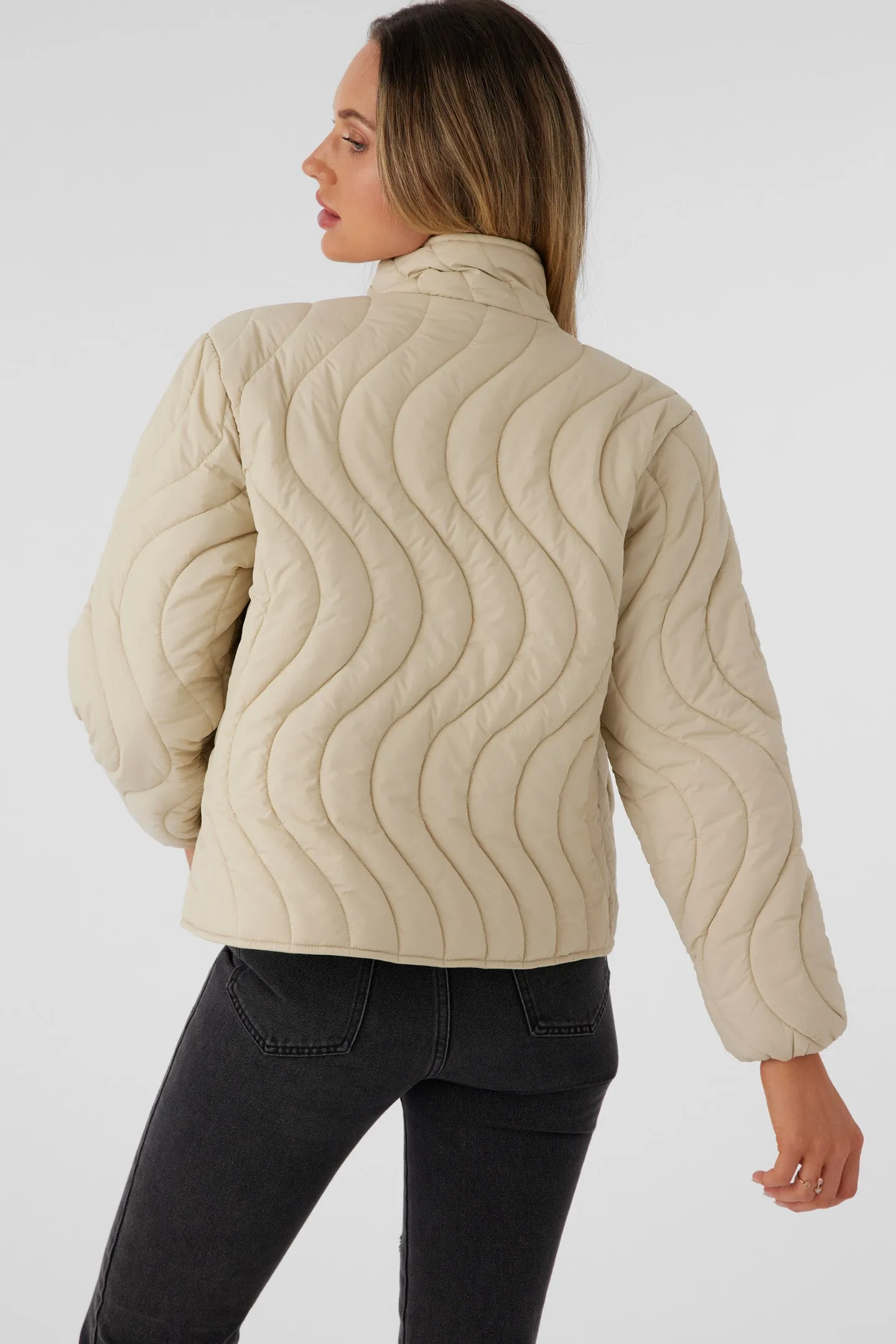 Eden Nylon Wave Quilted Zip Jacket sold by O'Neill product image thumbnail 4