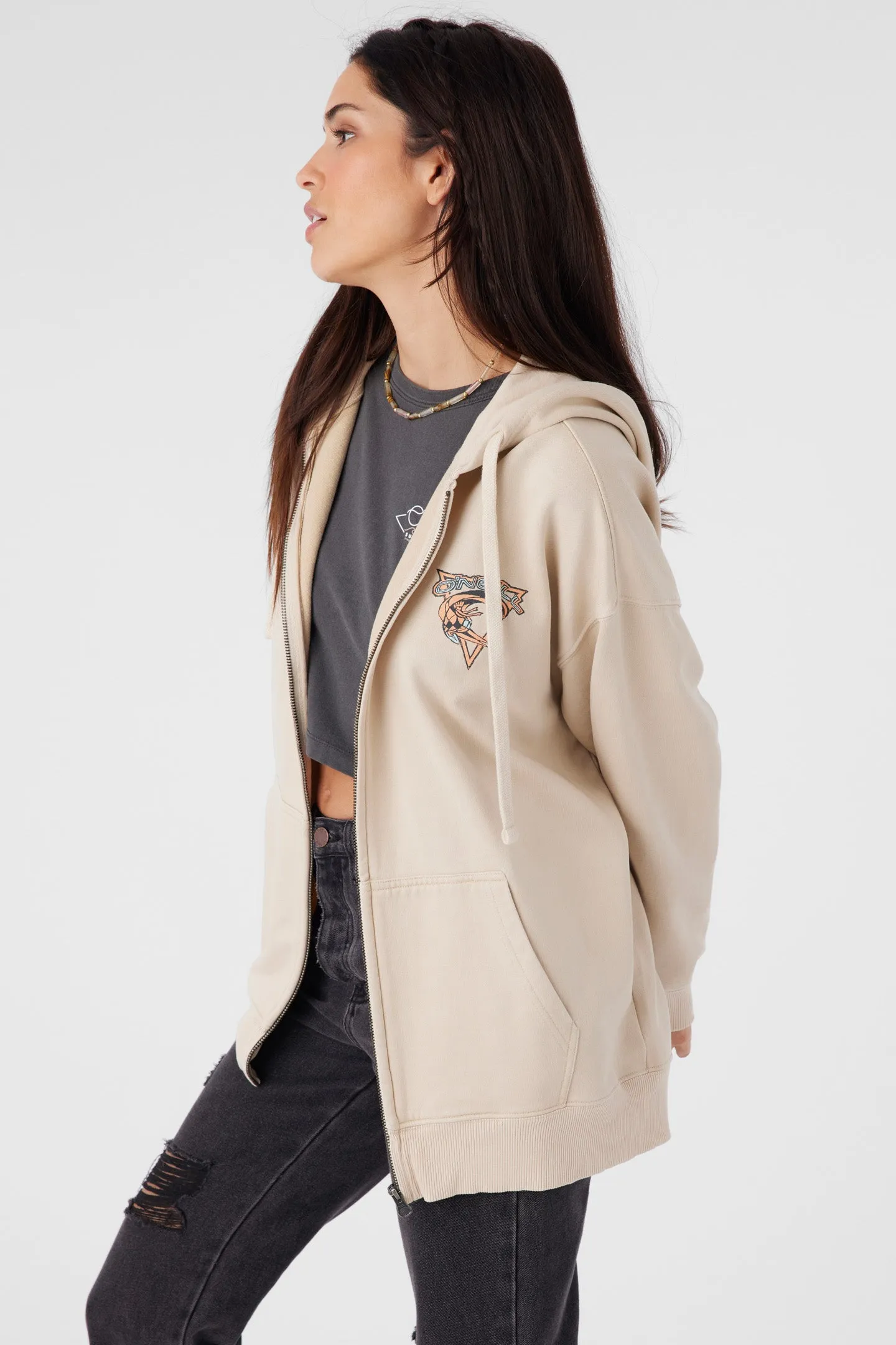 BYRON HOODED OVERSIZED FIT ZIP FLEECE JACKET sold by O'Neill product image thumbnail 5